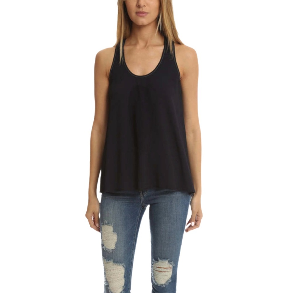 Helmut Lang Navy Back Slit 100% Silk Tank Top 🖤
Size Large